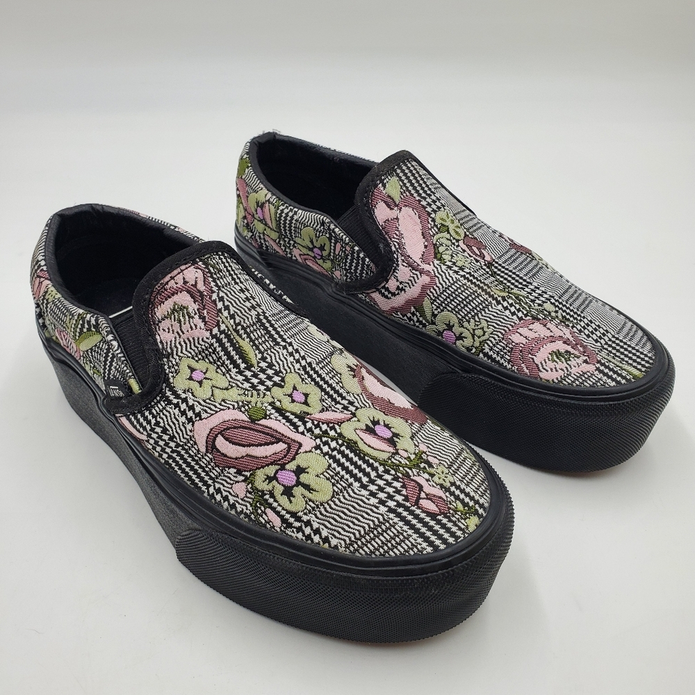 Vans Classic Slip-on Stackform Tapestry Floral Shoes Size Women's 6 Men's 4.5